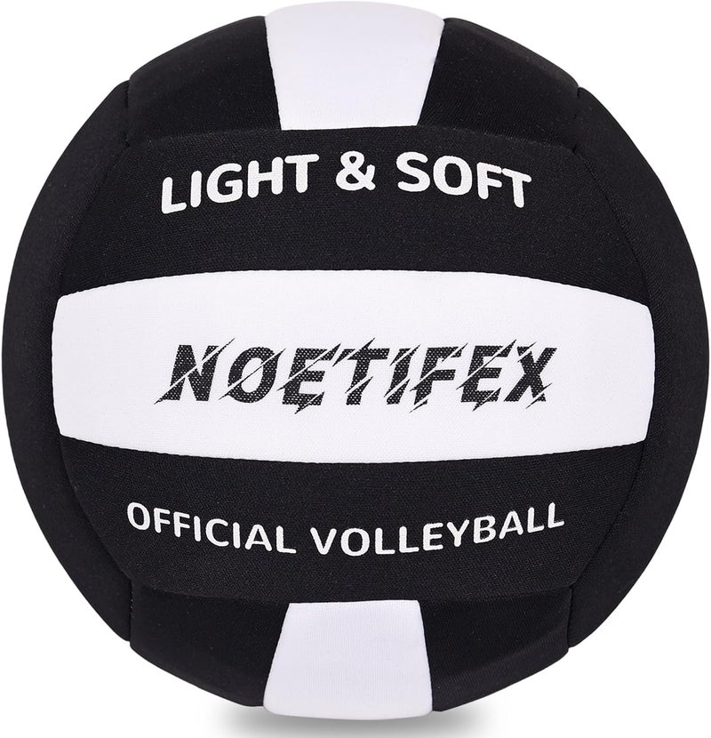 Noetifex كرة طائرة ناعمة - كرة طائرة خفيفة من قماش ناعم للتدريب الداخلي آمنة وهادئة للأطفال والمبتدئين في المنزل والفناء (غير منفوخة) - Image 1